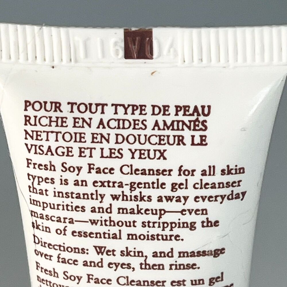 Fresh Soy Fresh Face Cleanser Wash Gentle Amino Acids Travel .6 fl oz 20ml New - Picture 4 of 4